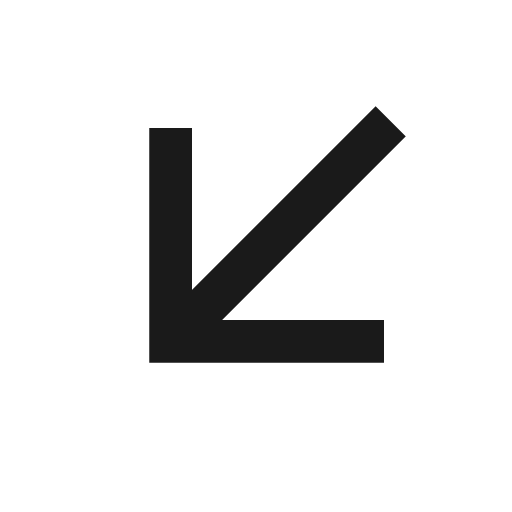 Arrow left down line icon, outline style, from Remix Icon