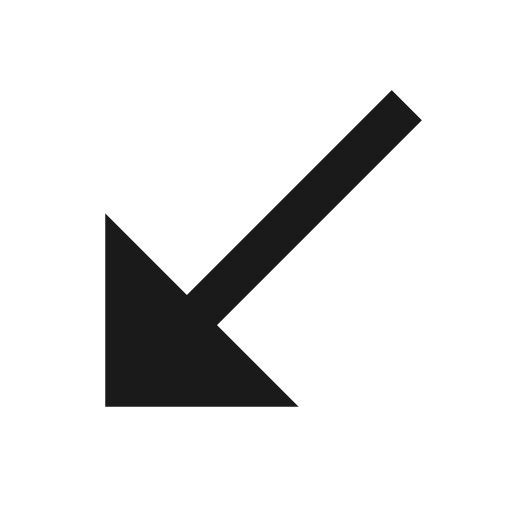 Arrow left down long fill icon, filled style, from Remix Icon