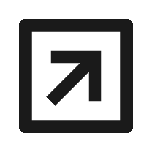 Arrow right up box line icon, outline style, from Remix Icon