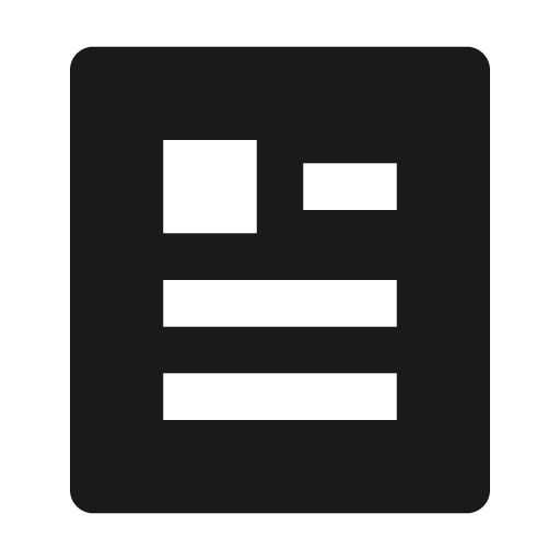 Article fill icon, filled style, from Remix Icon