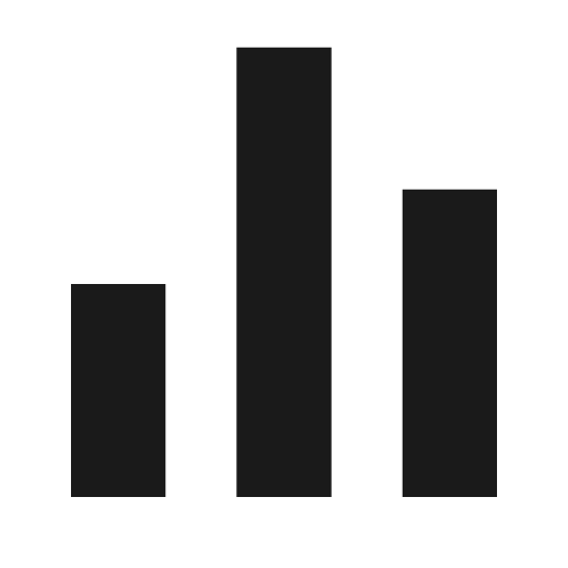 Bar chart fill icon, filled style, from Remix Icon