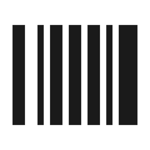 Barcode line icon, outline style, from Remix Icon