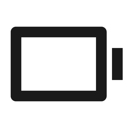 Battery line icon, outline style, from Remix Icon