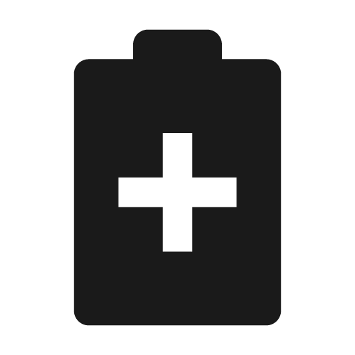 Battery saver fill icon, filled style, from Remix Icon