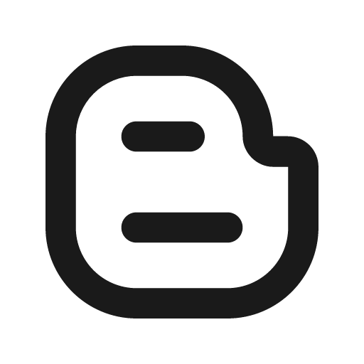 Blogger line icon, outline style, from Remix Icon