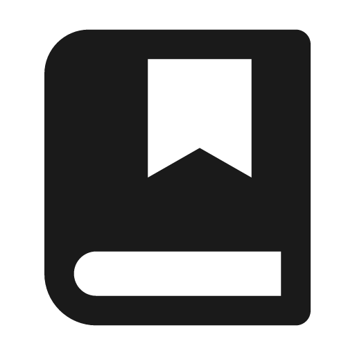 Book marked fill icon, filled style, from Remix Icon