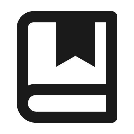 Book marked line icon, outline style, from Remix Icon