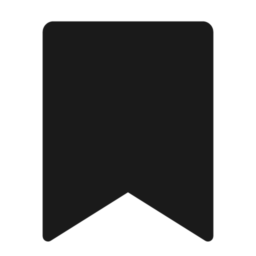 Bookmark fill icon, filled style, from Remix Icon