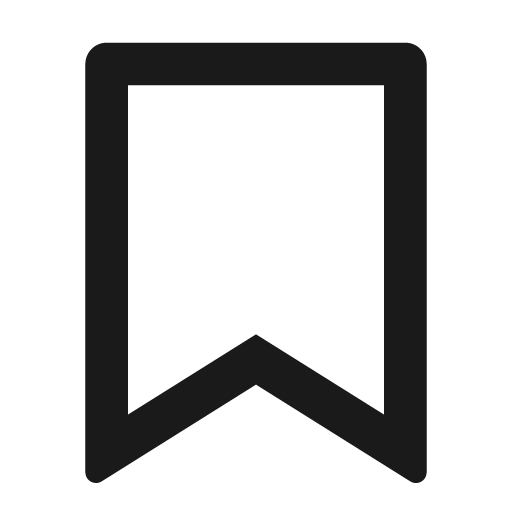 Bookmark line icon, outline style, from Remix Icon