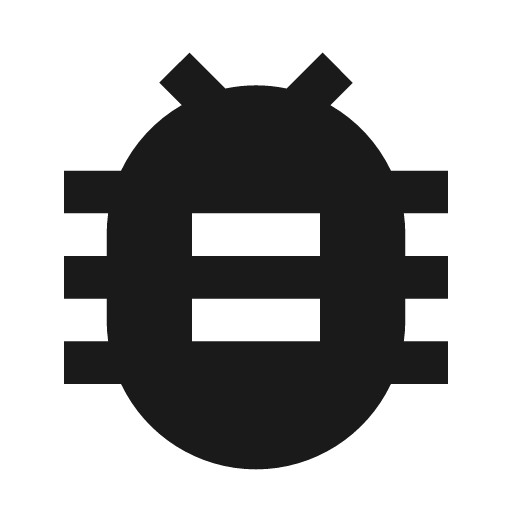 Bug 2 fill icon, filled style, from Remix Icon