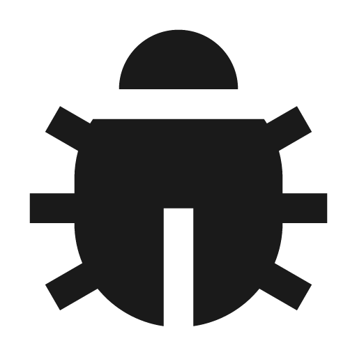 Bug fill icon, filled style, from Remix Icon