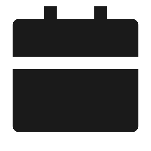 Calendar fill icon, filled style, from Remix Icon