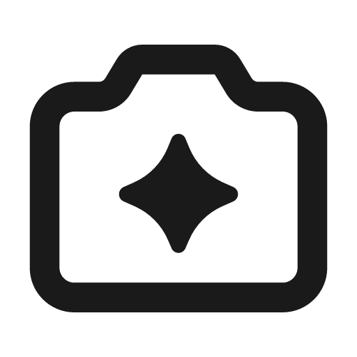 Camera ai 2 line icon, outline style, from Remix Icon