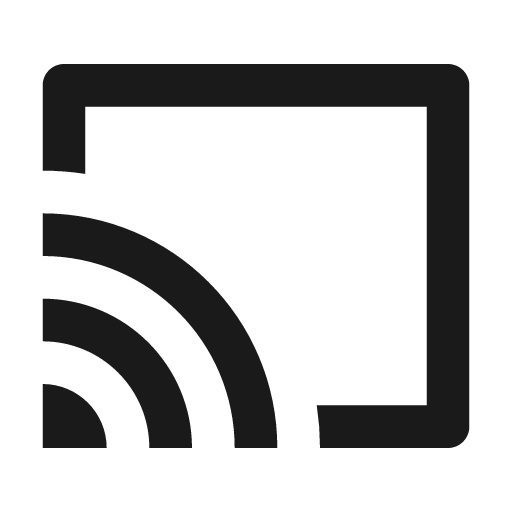 Cast line icon, outline style, from Remix Icon