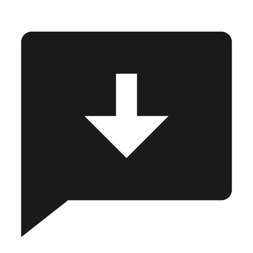 Chat download fill icon, filled style, from Remix Icon