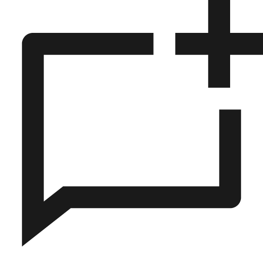 Chat new line icon, outline style, from Remix Icon