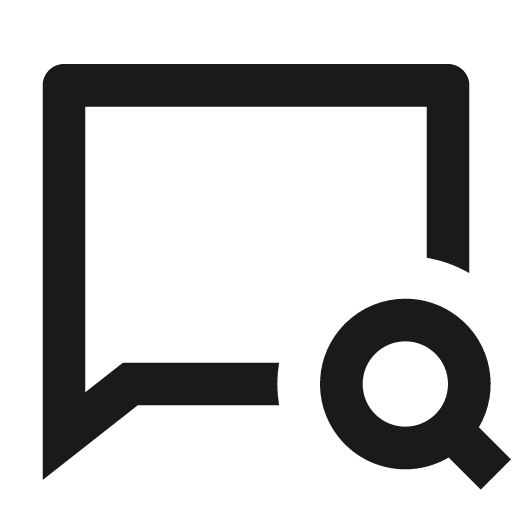 Chat search line icon, outline style, from Remix Icon