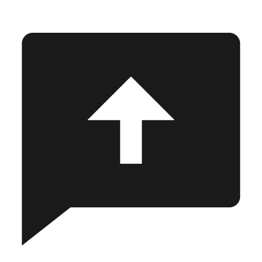Chat upload fill icon, filled style, from Remix Icon