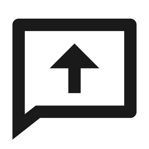 Chat upload line icon, outline style, from Remix Icon