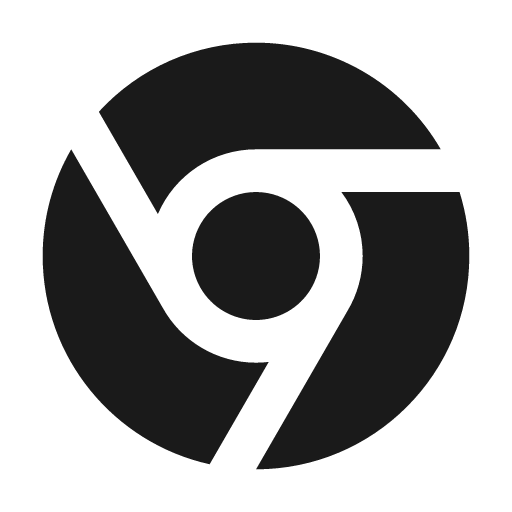 Chrome fill icon, filled style, from Remix Icon