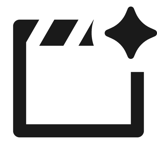 Clapperboard ai line icon, outline style, from Remix Icon