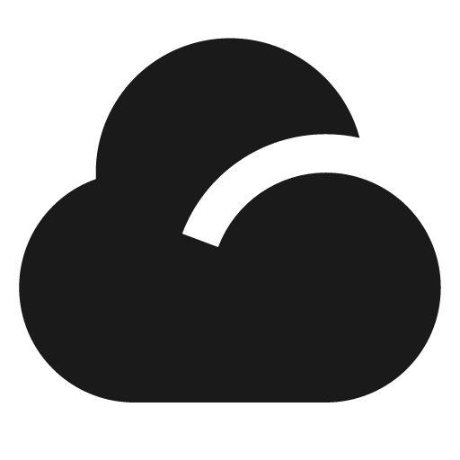 Cloud fill icon, filled style, from Remix Icon