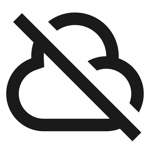 Cloud off line icon, outline style, from Remix Icon