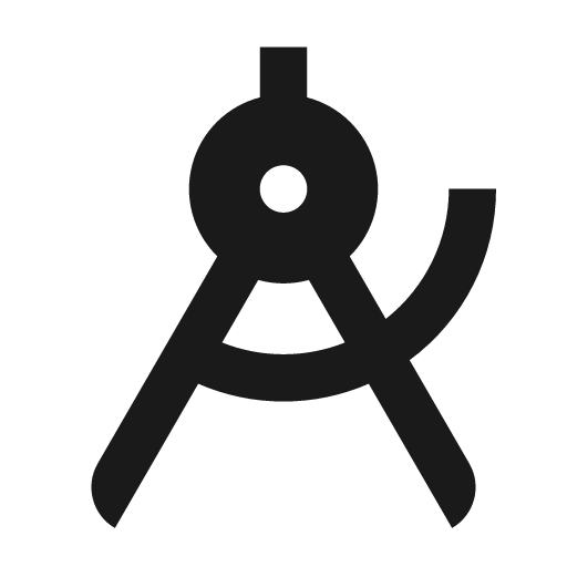 Compasses 2 fill icon, filled style, from Remix Icon