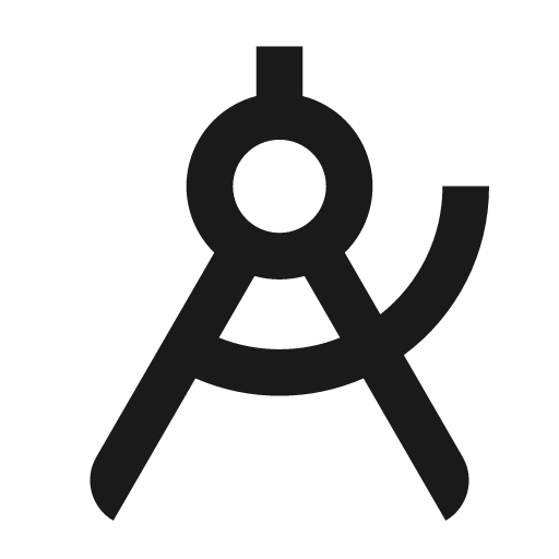 Compasses 2 line icon, outline style, from Remix Icon