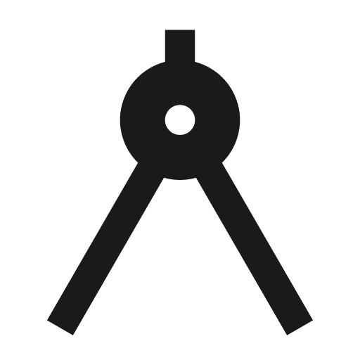 Compasses fill icon, filled style, from Remix Icon