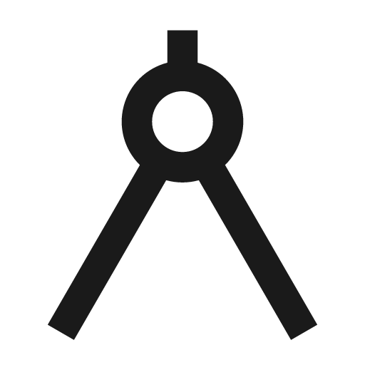 Compasses line icon, outline style, from Remix Icon
