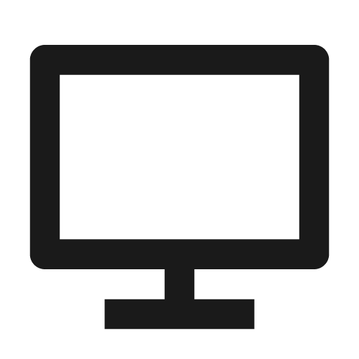 Computer line icon, outline style, from Remix Icon