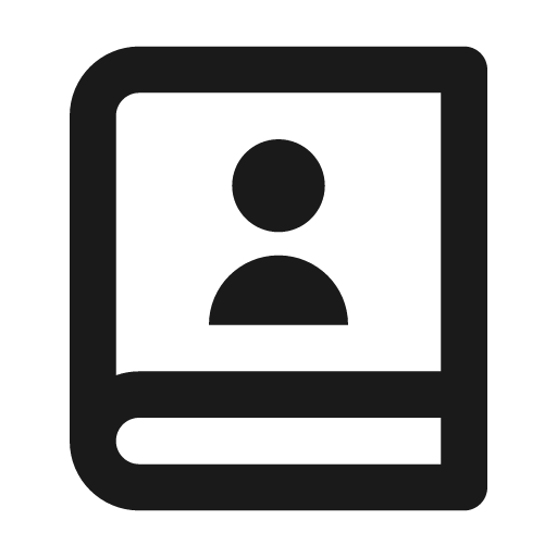 Contacts book 2 line icon, outline style, from Remix Icon