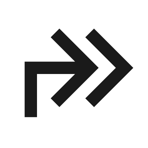 Corner up right double line icon, outline style, from Remix Icon