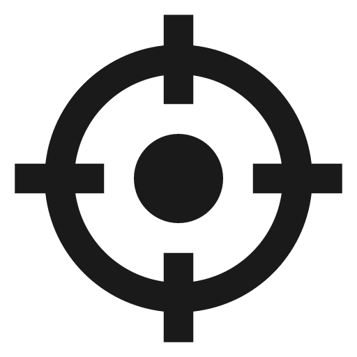 Crosshair 2 fill icon, filled style, from Remix Icon