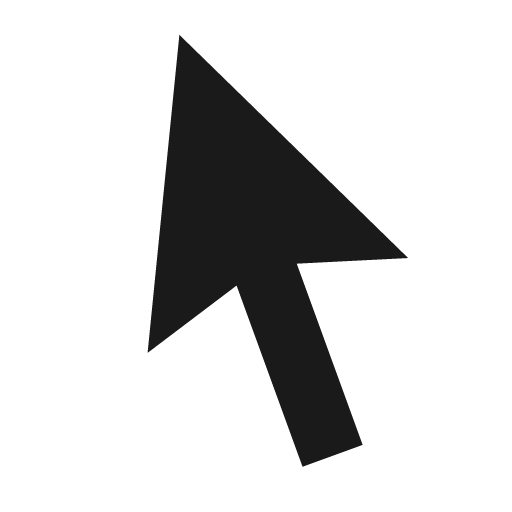 Cursor fill icon, filled style, from Remix Icon