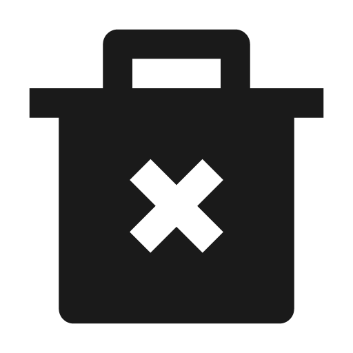Delete bin 2 fill icon, filled style, from Remix Icon