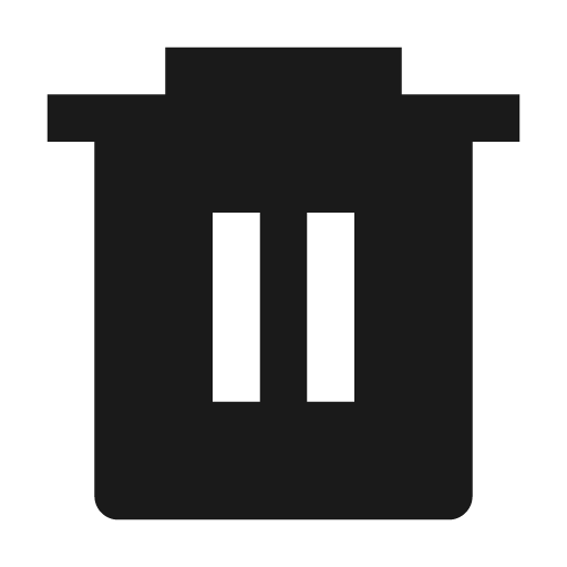 Delete bin 6 fill icon, filled style, from Remix Icon