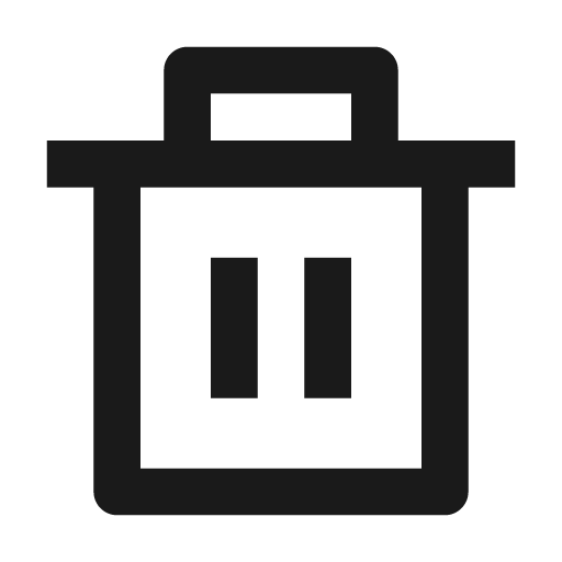 Delete bin line icon, outline style, from Remix Icon
