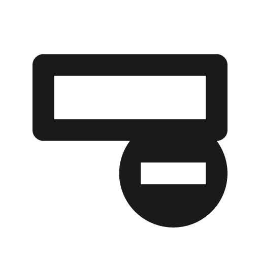 Delete row icon, solid style, from Remix Icon