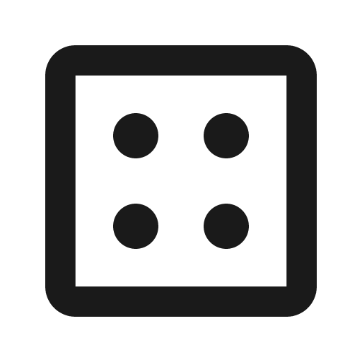 Dice 4 line icon, outline style, from Remix Icon