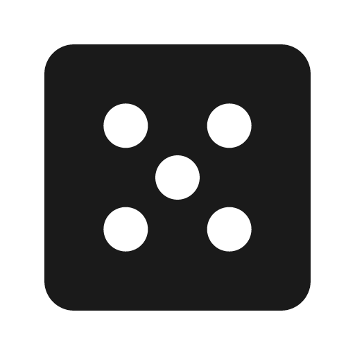 Dice 5 fill icon, filled style, from Remix Icon