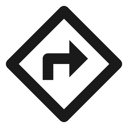 Direction line icon, outline style, from Remix Icon