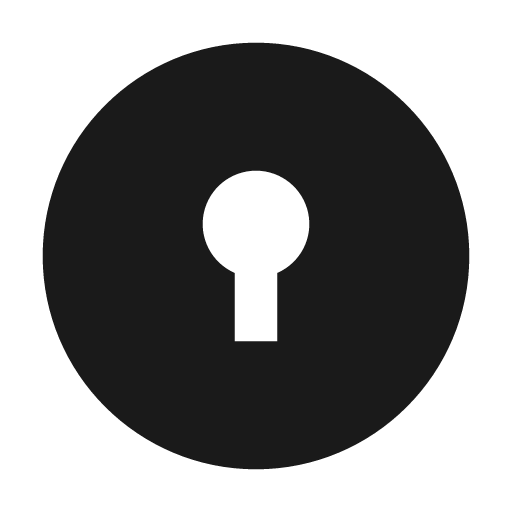 Door lock fill icon, filled style, from Remix Icon