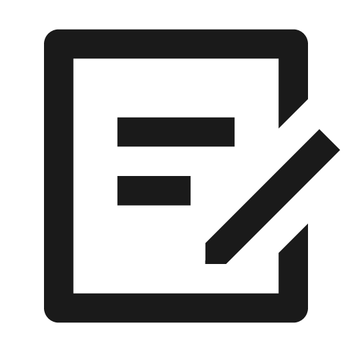 Draft line icon, outline style, from Remix Icon