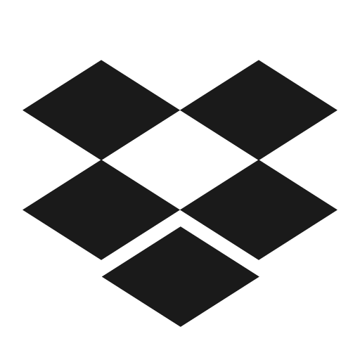 Dropbox fill icon, filled style, from Remix Icon
