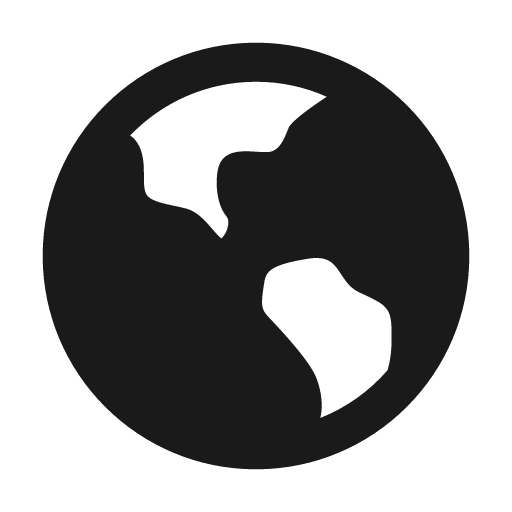 Earth fill icon, filled style, from Remix Icon