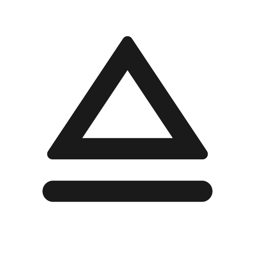Eject line icon, outline style, from Remix Icon