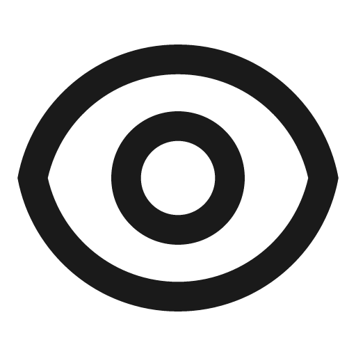 Eye line icon, outline style, from Remix Icon