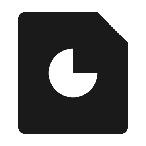 File chart 2 fill icon, filled style, from Remix Icon